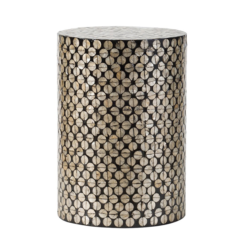 Приставной стол Bone Inlay Oyster Shells Черный Приставной стол Bone Inlay Oyster Shells Черный в Челябинске | Loft Concept