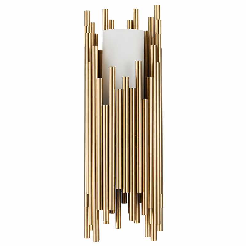 Бра Brubeck Brass Delightfull Wall Lamp Латунь Белое матовое стекло Бра Brubeck Brass Delightfull Wall Lamp Латунь Белое матовое стекло в Челябинске | Loft Concept