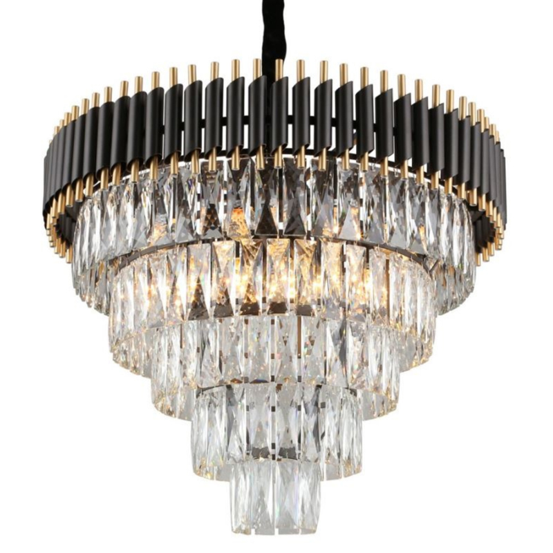 Empire Black Chandelier Crystal D 66 Черный Прозрачное Стекло Золотой Empire Black Chandelier Crystal D 66 Черный Прозрачное Стекло Золотой в Челябинске | Loft Concept