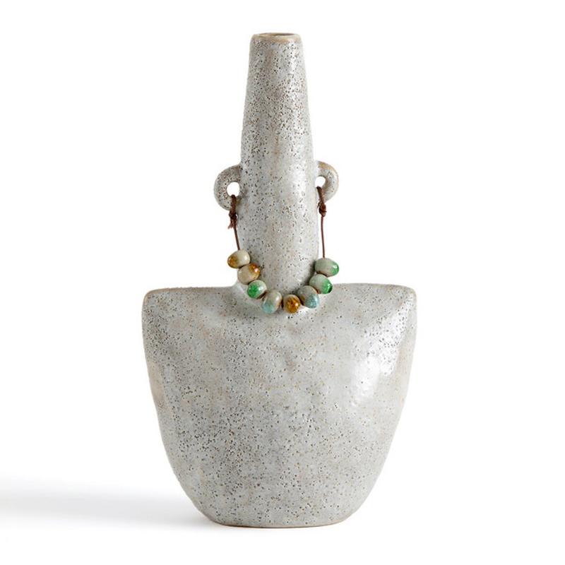 Ваза Ceramic Vase Beads On The Ears Бежевый Ваза Ceramic Vase Beads On The Ears Бежевый в Челябинске | Loft Concept