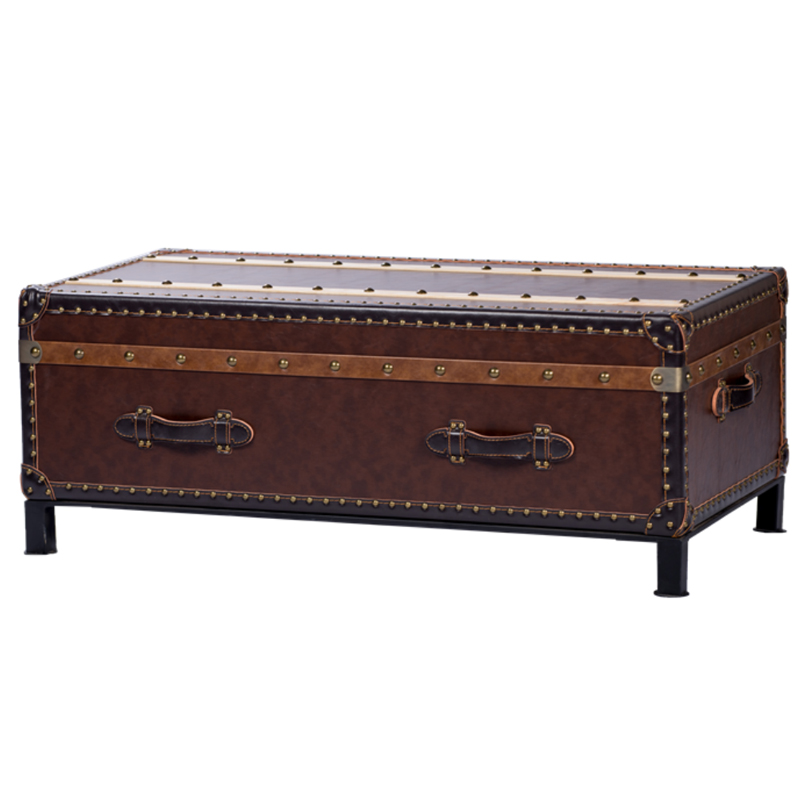 Кофейный Стол-Сундук Mayfair Steamer Trunk Коричневый винтаж Кофейный Стол-Сундук Mayfair Steamer Trunk Коричневый винтаж в Челябинске | Loft Concept