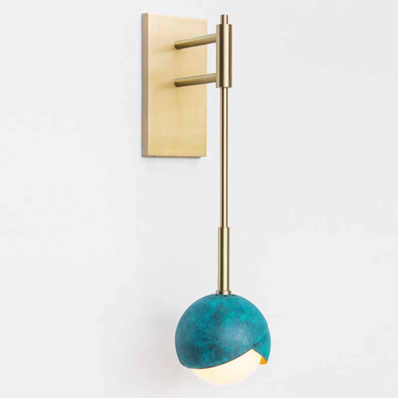 Бра Trella studio BENEDICT SCONCE Белый Бирюзовый Бра Trella studio BENEDICT SCONCE Белый Бирюзовый в Челябинске | Loft Concept