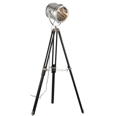 Торшер Spotlight Lofter Wooden Черный Хром Прозрачный Торшер Spotlight Lofter Wooden Черный Хром Прозрачный в Челябинске | Loft Concept