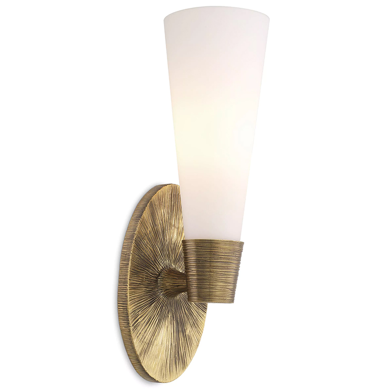 Бра Eichholtz Wall Lamp Nolita Single Белый Латунь Бра Eichholtz Wall Lamp Nolita Single Белый Латунь в Челябинске | Loft Concept