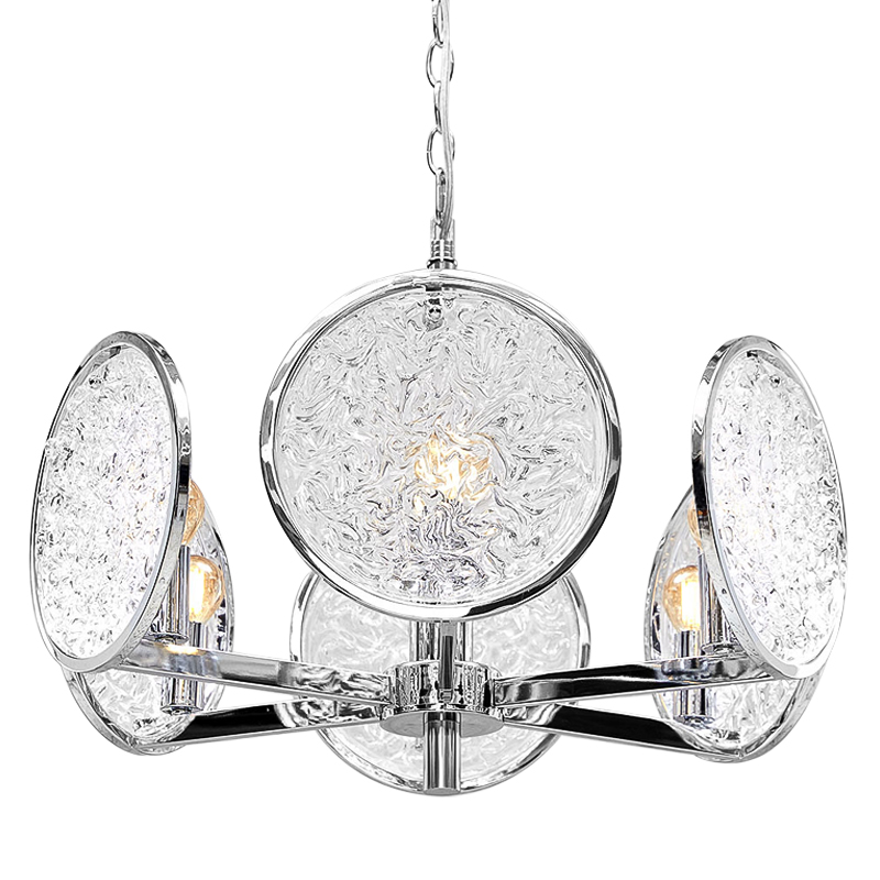 Люстра Geraldine Glass Silver Chandelier Прозрачное Стекло Серебряный Люстра Geraldine Glass Silver Chandelier Прозрачное Стекло Серебряный в Челябинске | Loft Concept