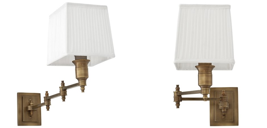 Бра Wall Lamp Lexington Swing Brass+White Бра Wall Lamp Lexington Swing Brass+White - Loft-Concept в Челябинске