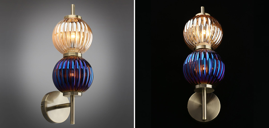 Бра Shell Beads с цветным стеклом Бра Shell Beads с цветным стеклом - Loft-Concept в Челябинске