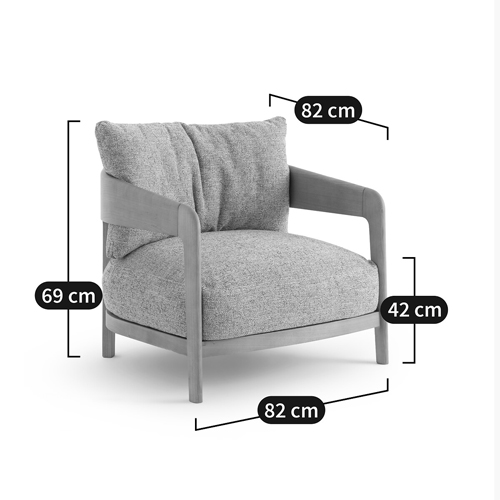 Кресло с каркасом из массива ясеня Deniaud Ash Grey Armchair Кресло с каркасом из массива ясеня Deniaud Ash Grey Armchair в Челябинске
