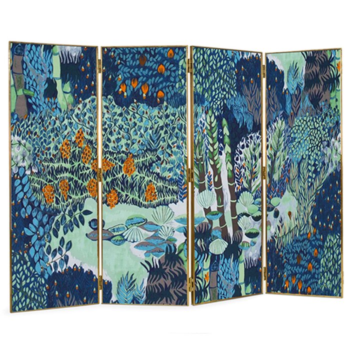 Ширма Jim Thompson MELUSINE Night Garden Синий Зеленый Ширма Jim Thompson MELUSINE Night Garden Синий Зеленый в Челябинске | Loft Concept
