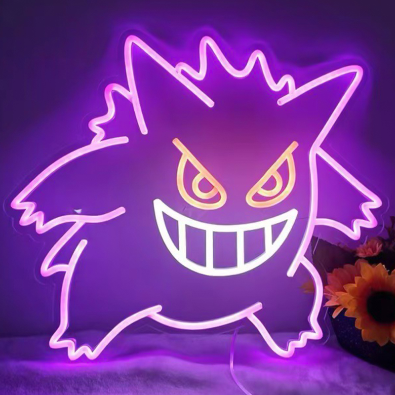 Неоновая настенная лампа Gengar Pokemon Neon Wall Lamp Фиолетовый Желтый Белый Неоновая настенная лампа Gengar Pokemon Neon Wall Lamp Фиолетовый Желтый Белый в Челябинске | Loft Concept