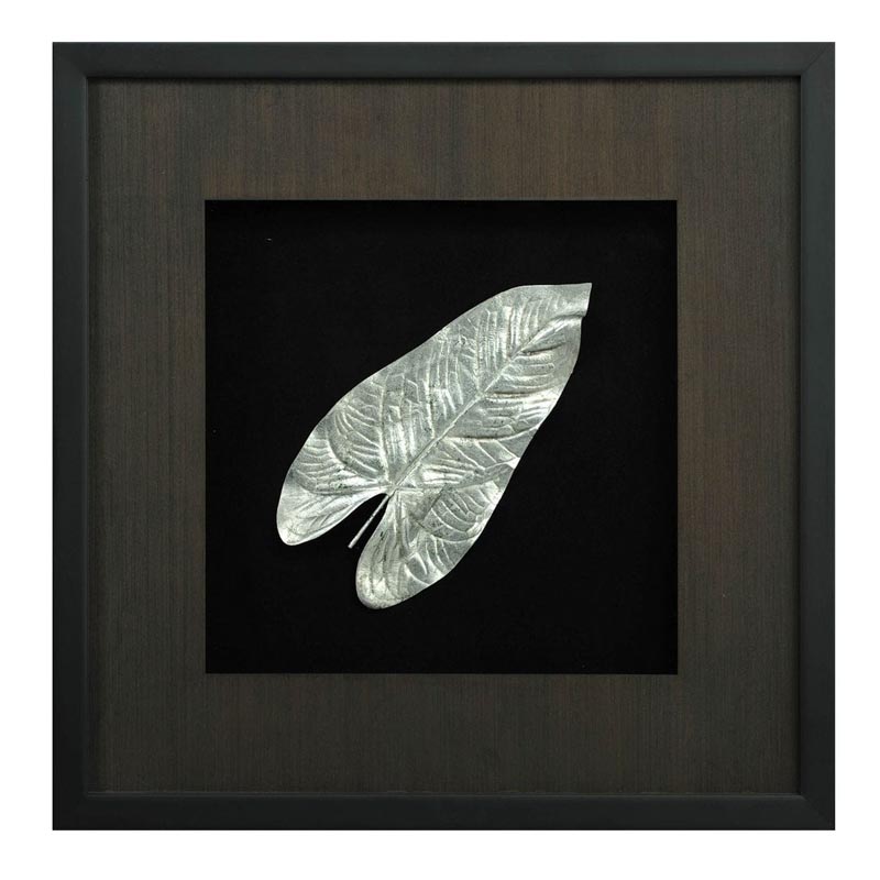 Панно Cassian Philodendron Leaf Черный Серебряный Панно Cassian Philodendron Leaf Черный Серебряный в Челябинске | Loft Concept