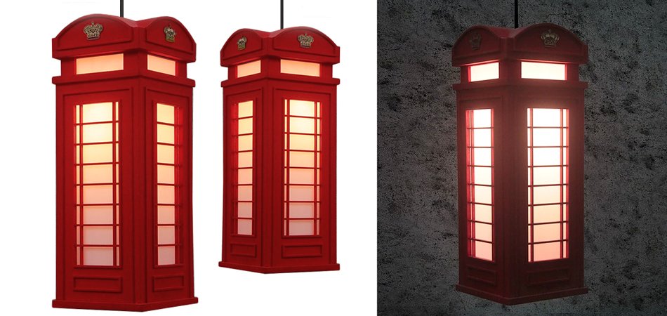 Подвесной светильник London Phone Booth Pendant - Loft-Concept в Челябинске