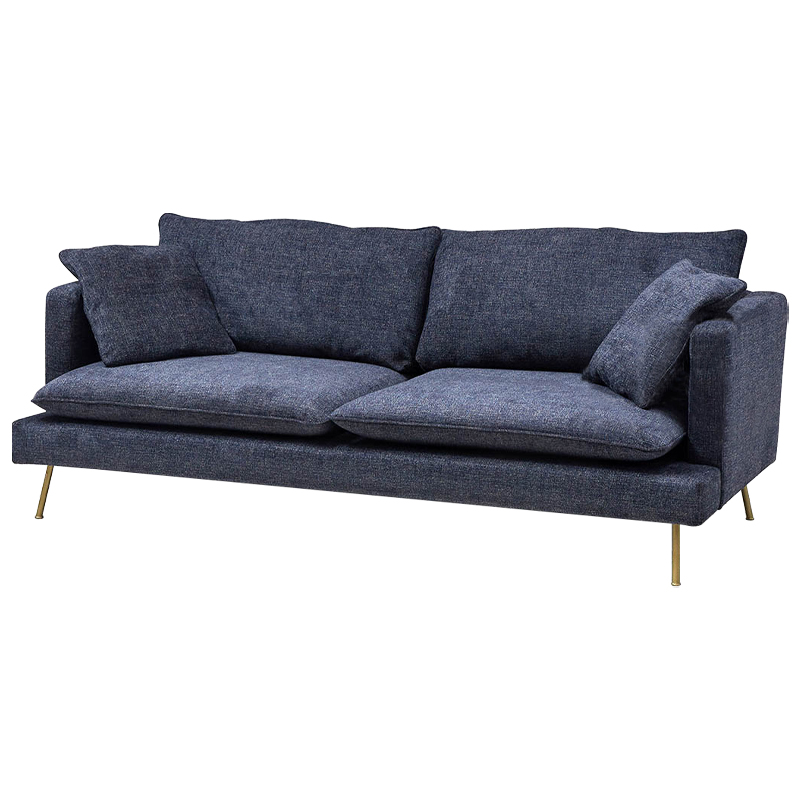 Диван Lambert Sofa Blue Синий Синий Золотой в Челябинске | Loft Concept 