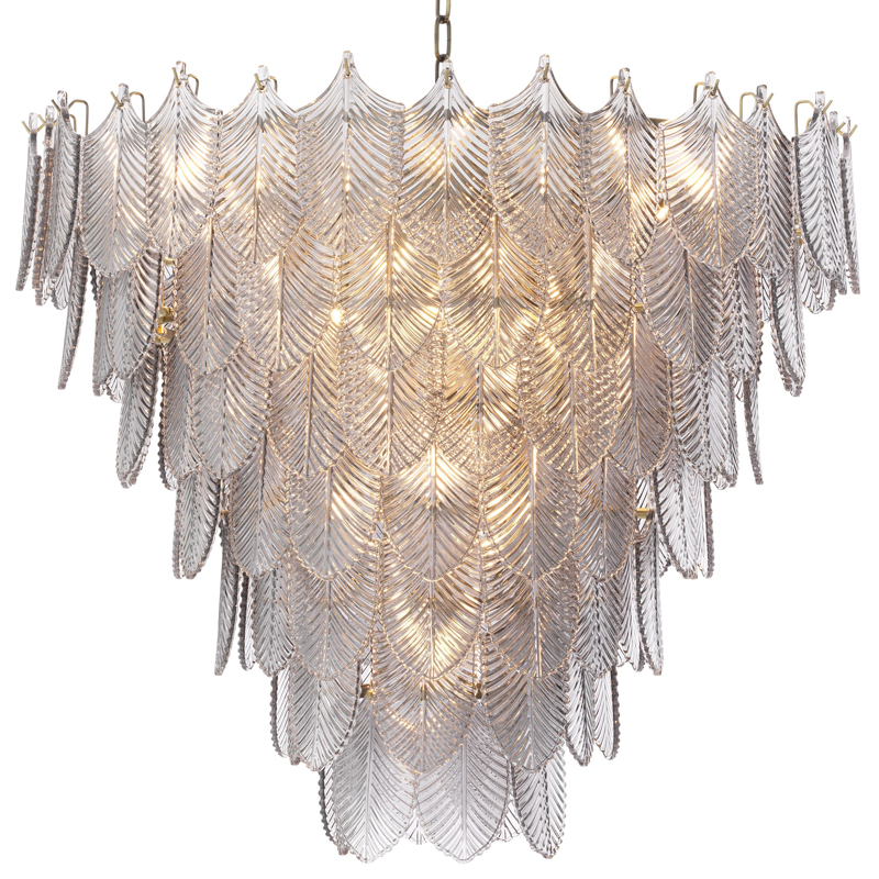 Люстра Eichholtz Chandelier Verbier L Латунь Стекло Смок Люстра Eichholtz Chandelier Verbier L Латунь Стекло Смок в Челябинске | Loft Concept