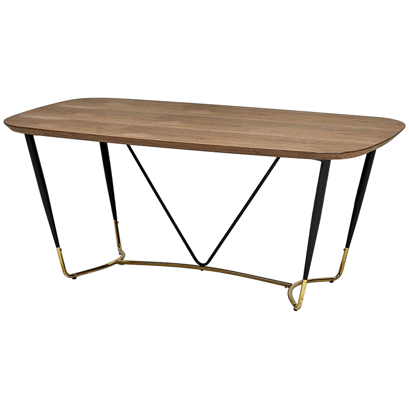 Обеденный стол Ariyan Dinner Table Коричневый Черный Золотой Обеденный стол Ariyan Dinner Table Коричневый Черный Золотой в Челябинске | Loft Concept