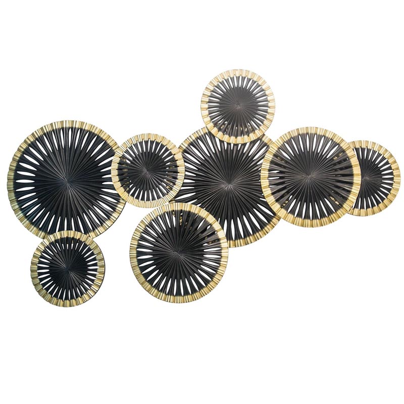Арт-объект Apollo Black and Gold Wall Plaque Disc gap 8 Золотой Черный Арт-объект Apollo Black and Gold Wall Plaque Disc gap 8 Золотой Черный в Челябинске | Loft Concept
