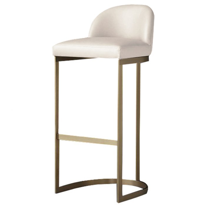 Барный стул Barrel Back Counter Stool Milk Молочный Золотой Барный стул Barrel Back Counter Stool Milk Молочный Золотой в Челябинске | Loft Concept