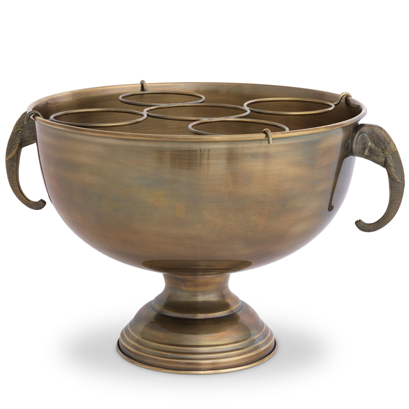 Ведерко для льда Eichholtz Champagne Cooler Maharaja Винтажная латунь Ведерко для льда Eichholtz Champagne Cooler Maharaja Винтажная латунь в Челябинске | Loft Concept