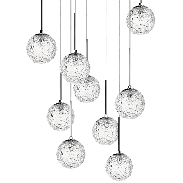 Люстра Soranzo Glass Balls 9 Хром Прозрачный Люстра Soranzo Glass Balls 9 Хром Прозрачный в Челябинске | Loft Concept