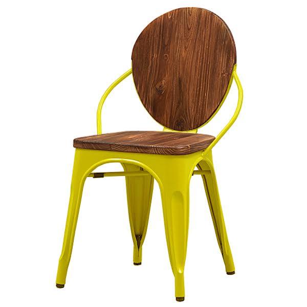 Стул Tolix chair Wooden Yellow Дуб темный Желтый Стул Tolix chair Wooden Yellow Дуб темный Желтый в Челябинске | Loft Concept