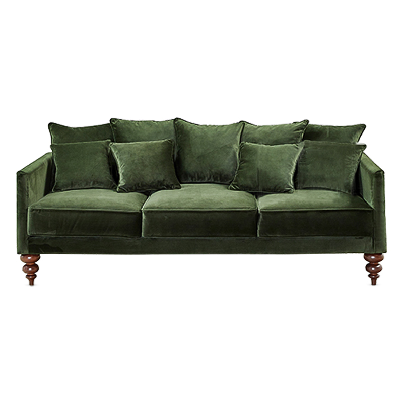 Диван Graceful Details Sofa Green Коричневый Зеленый Диван Graceful Details Sofa Green Коричневый Зеленый в Челябинске | Loft Concept
