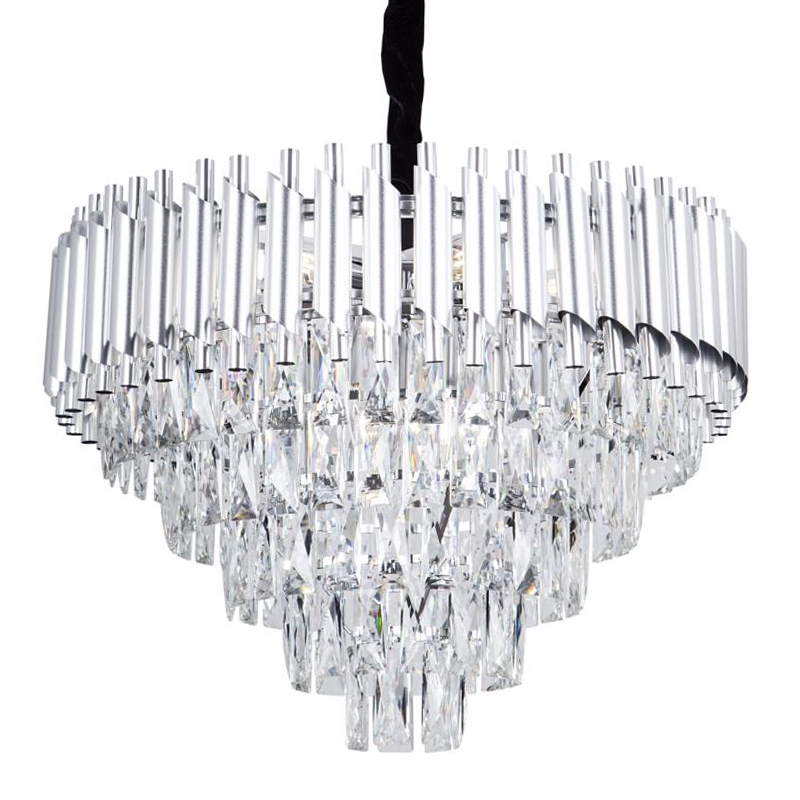 Круглая многоярусная люстра Empire Crystal Silver Серебряный Круглая многоярусная люстра Empire Crystal Silver Серебряный в Челябинске | Loft Concept