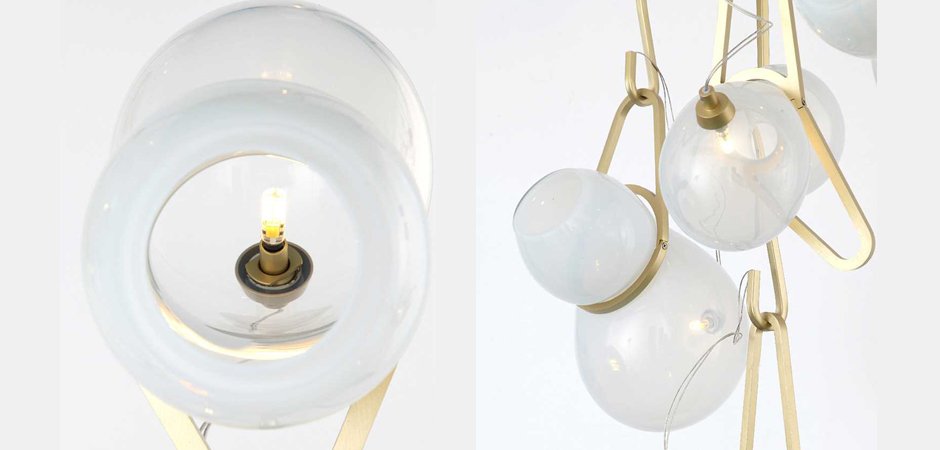 Люстра White glass trap Люстра White glass trap - Loft-Concept в Челябинске