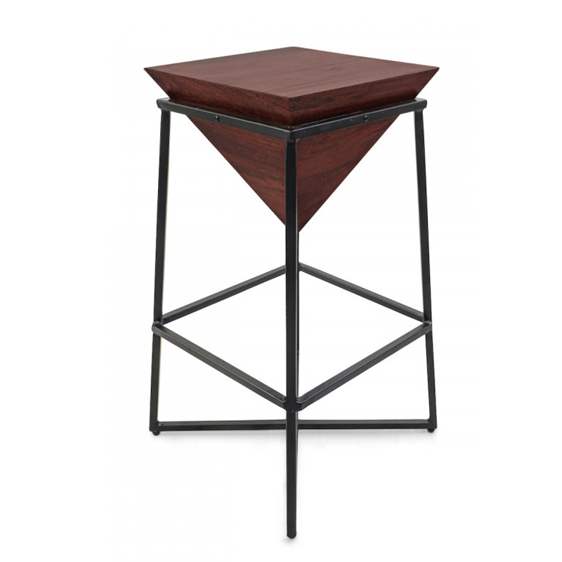 Приставной стол Inverted Pyramid Side Table dark Черный Коричневый Приставной стол Inverted Pyramid Side Table dark Черный Коричневый в Челябинске | Loft Concept