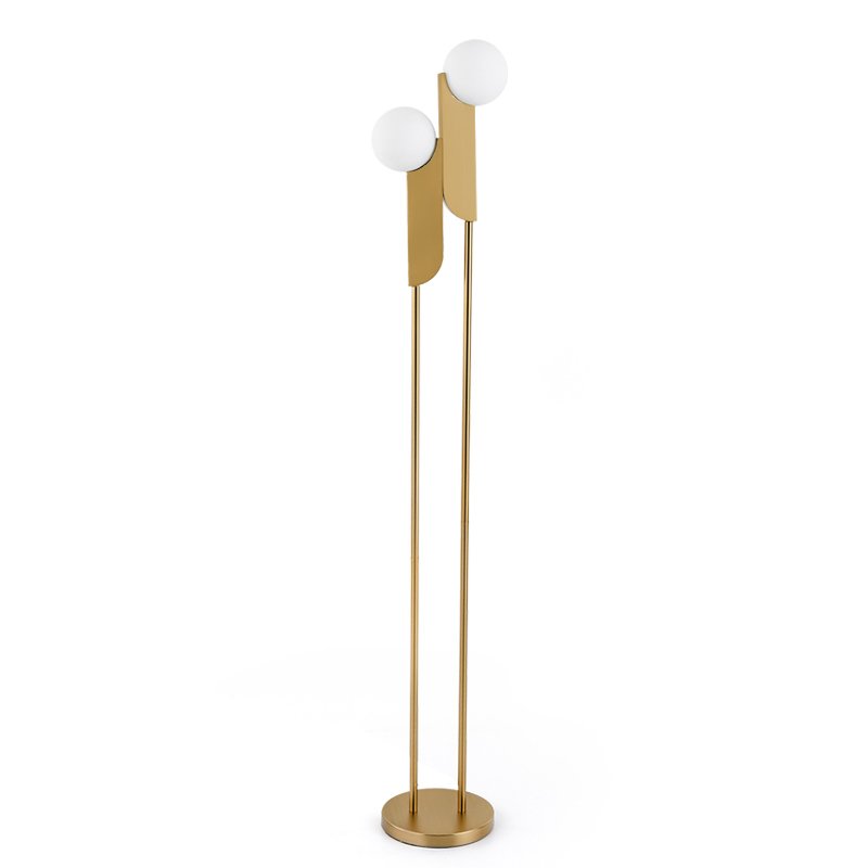 Торшер Two ball floor lamp Золотой в Челябинске | Loft Concept 
