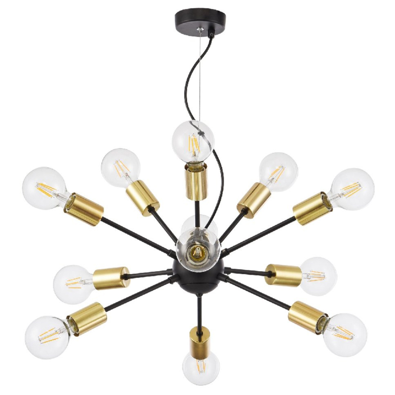 Люстра Sputnik 12 Black and Gold Черный Золотой Люстра Sputnik 12 Black and Gold Черный Золотой в Челябинске | Loft Concept