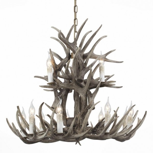 Люстра Hornland Chandelier 12 Grey Серый Люстра Hornland Chandelier 12 Grey Серый в Челябинске | Loft Concept