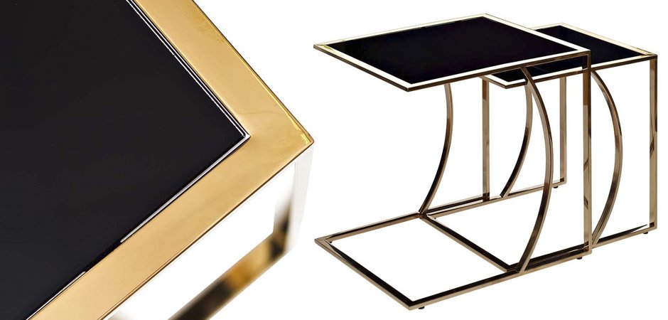 Приставной стол Metal Crescent Side Table Gold Приставной стол Metal Crescent Side Table Gold - Loft-Concept в Челябинске