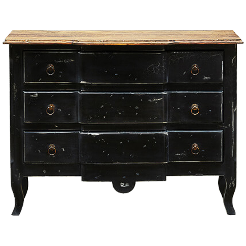 Комод в винтажном стиле Renee Black Vintage Commode Черный Коричневый Винтажный черный Комод в винтажном стиле Renee Black Vintage Commode Черный Коричневый Винтажный черный в Челябинске | Loft Concept
