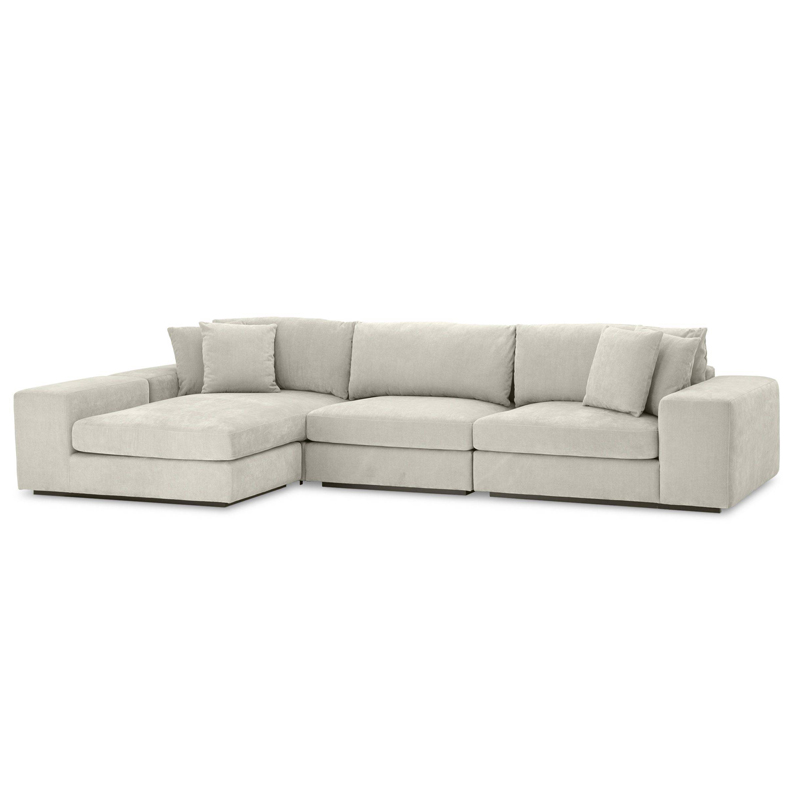 Диван Eichholtz Sofa Vista Grande Lounge sand Песочный Черный Диван Eichholtz Sofa Vista Grande Lounge sand Песочный Черный в Челябинске | Loft Concept