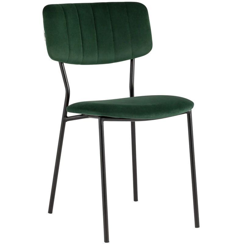 Стул Singer Chair без подлокотника Зеленый Велюр Зеленый Черный Стул Singer Chair без подлокотника Зеленый Велюр Зеленый Черный в Челябинске | Loft Concept