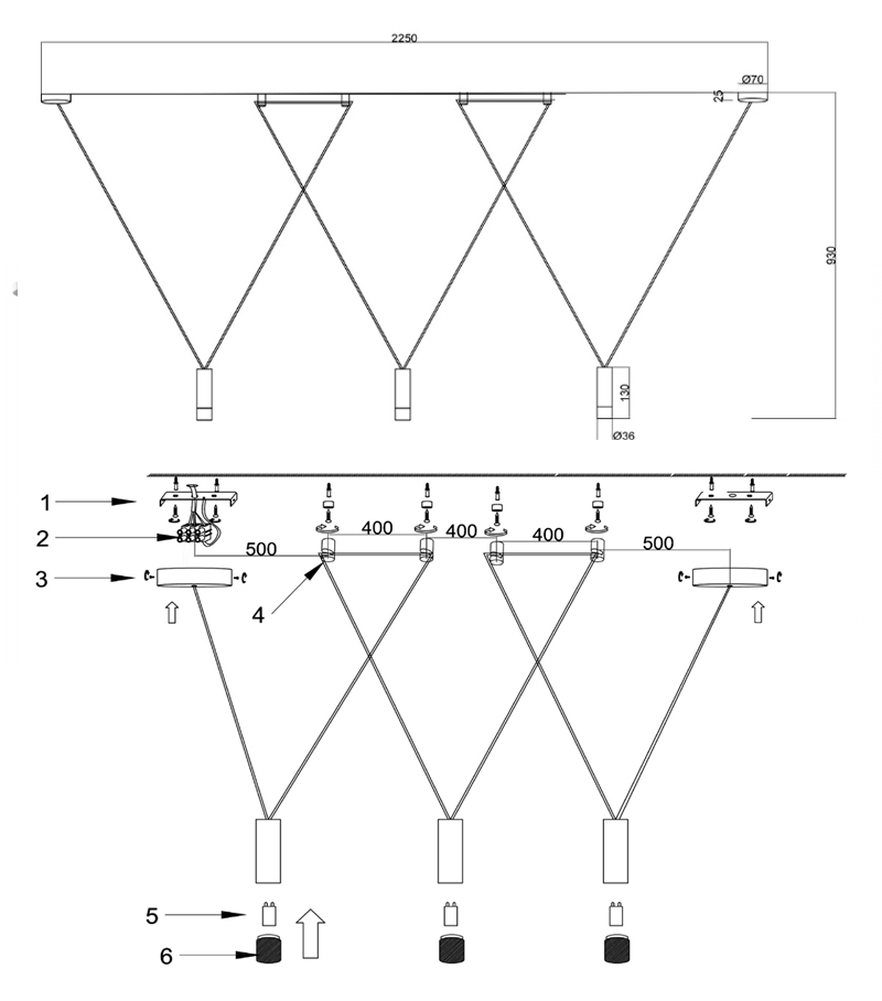 Wireflow LED White Suspension lam 3 патрона Wireflow LED White Suspension lam 3 патрона в Челябинске