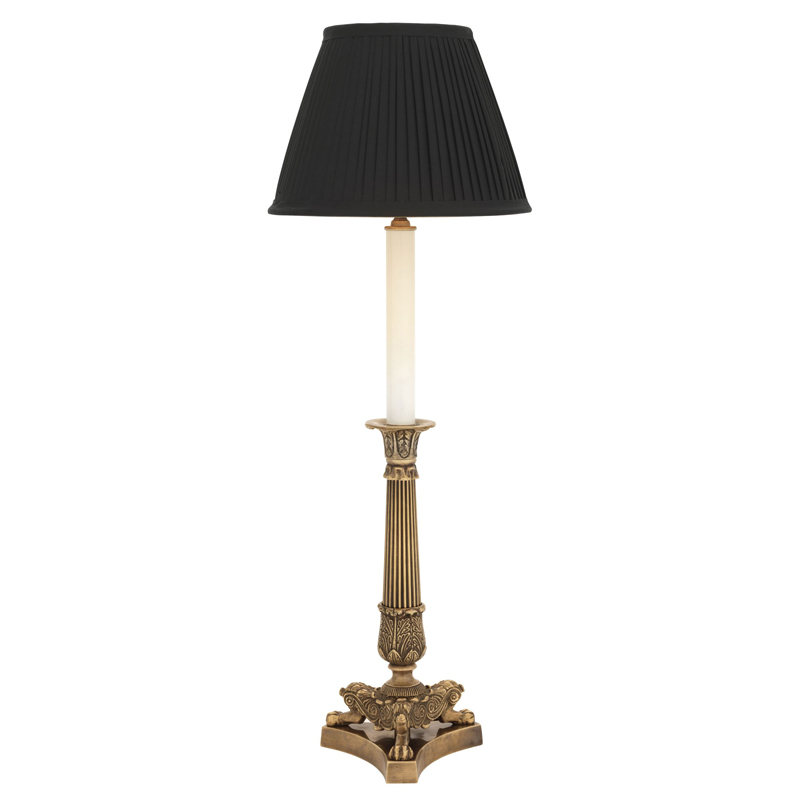 Настольная лампа Eichholtz Table Lamp Perignon Brass Винтажная латунь Черный Настольная лампа Eichholtz Table Lamp Perignon Brass Винтажная латунь Черный в Челябинске | Loft Concept