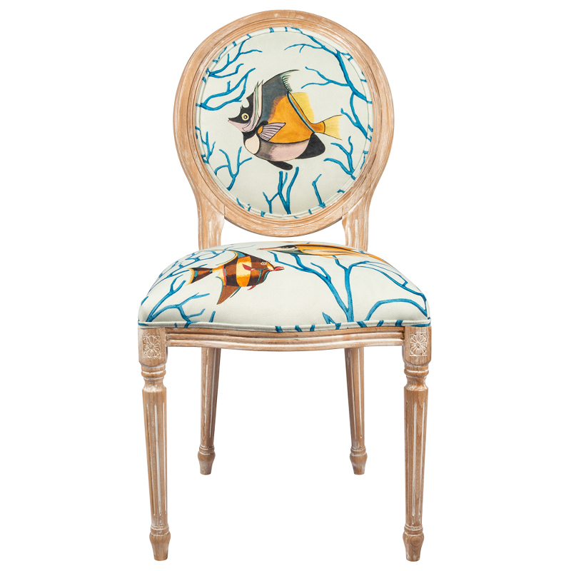 Мягкий стул Seabed Print 12 Мульти Бежевый в Челябинске | Loft Concept 