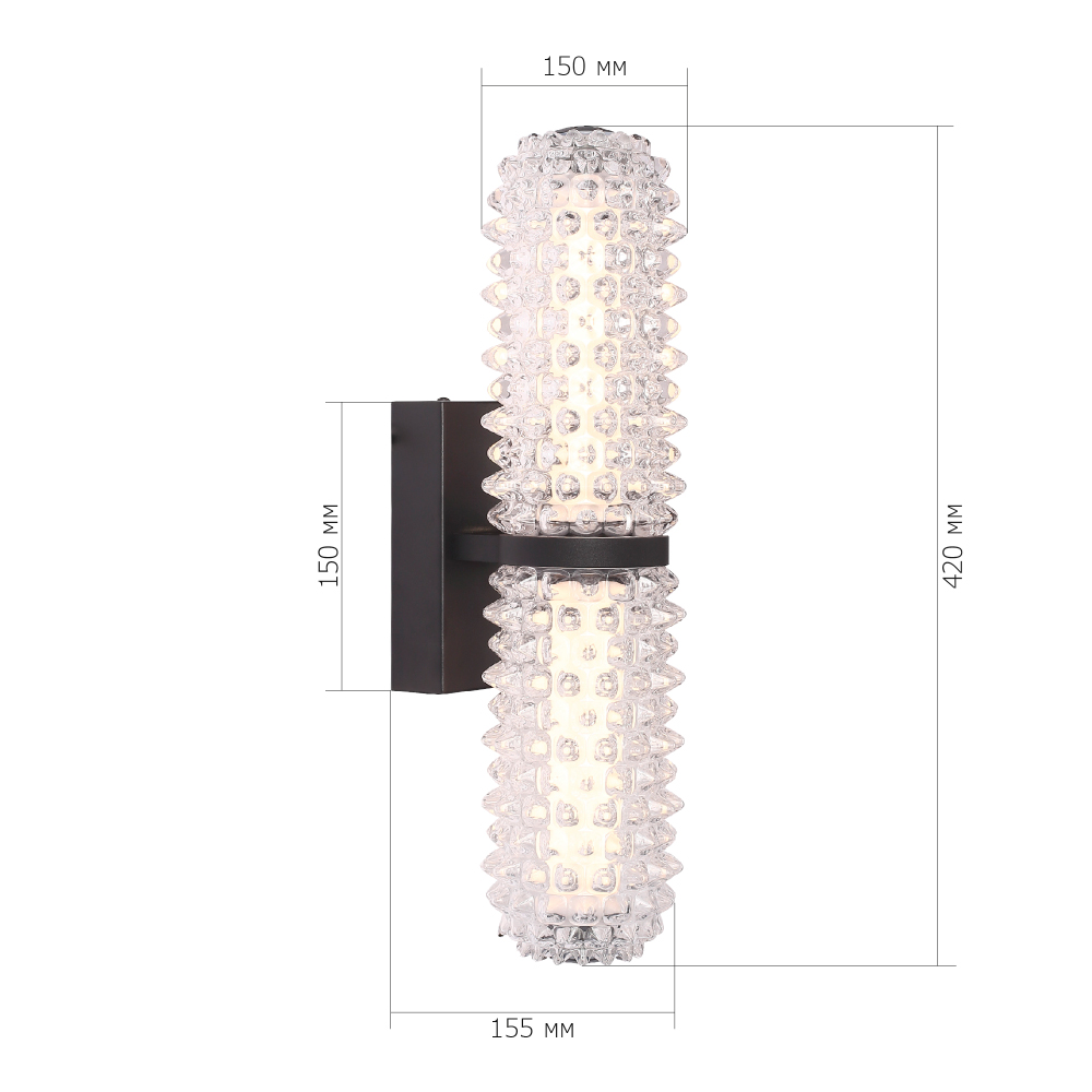 Бра с факутрным стеклянным плафоном Sonora в Челябинске