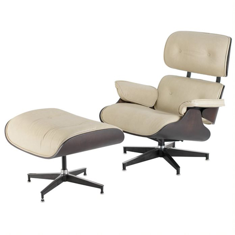 Кресло Eames Lounge Chair & Ottoman cream Кремовый Кресло Eames Lounge Chair & Ottoman cream Кремовый в Челябинске | Loft Concept
