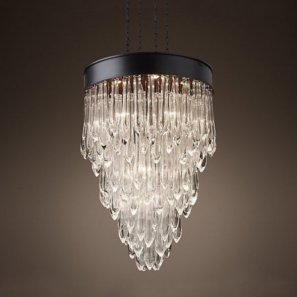 Люстра RH TEAR DROP GLASS 70 Черный Люстра RH TEAR DROP GLASS 70 Черный в Челябинске | Loft Concept