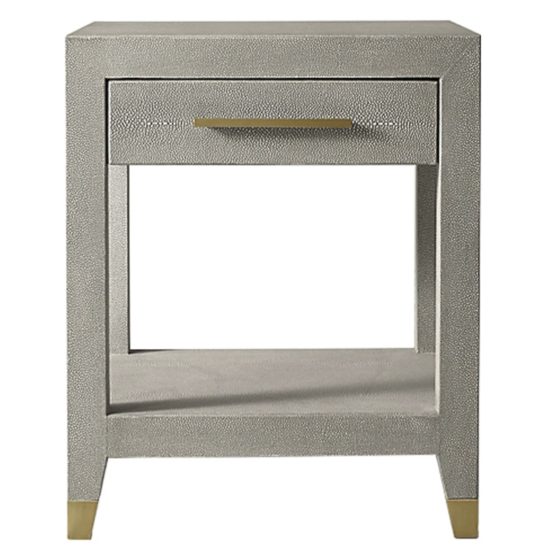 Charles Stingray Gray Side Table Приставной стол серый скат Золотой Серый Charles Stingray Gray Side Table Приставной стол серый скат Золотой Серый в Челябинске | Loft Concept