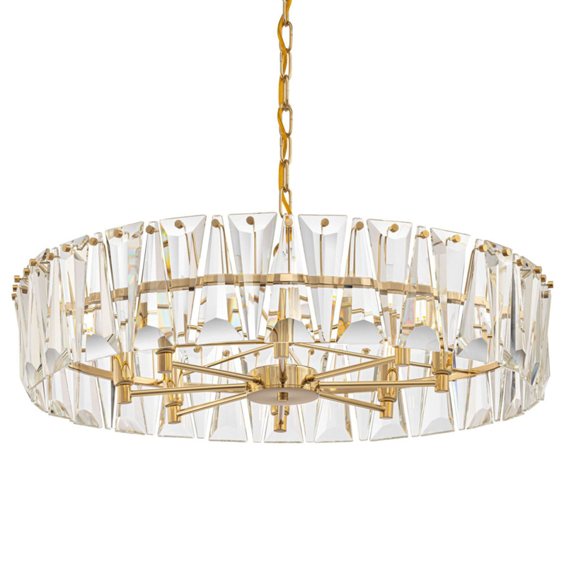 Люстра Ruby Crystal Chandelier Gold 75 Глянцевое золото Прозрачное Стекло Люстра Ruby Crystal Chandelier Gold 75 Глянцевое золото Прозрачное Стекло в Челябинске | Loft Concept