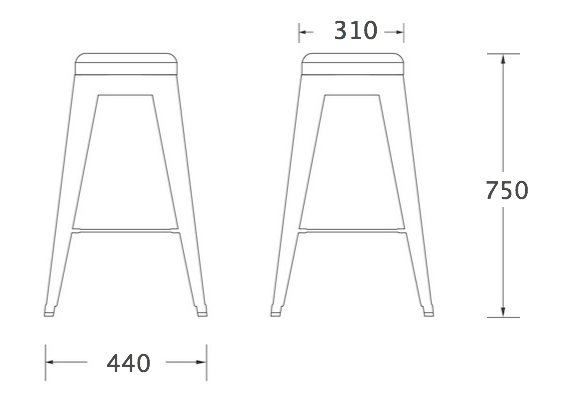 Барный стул Tolix Board Seat barstool в Челябинске