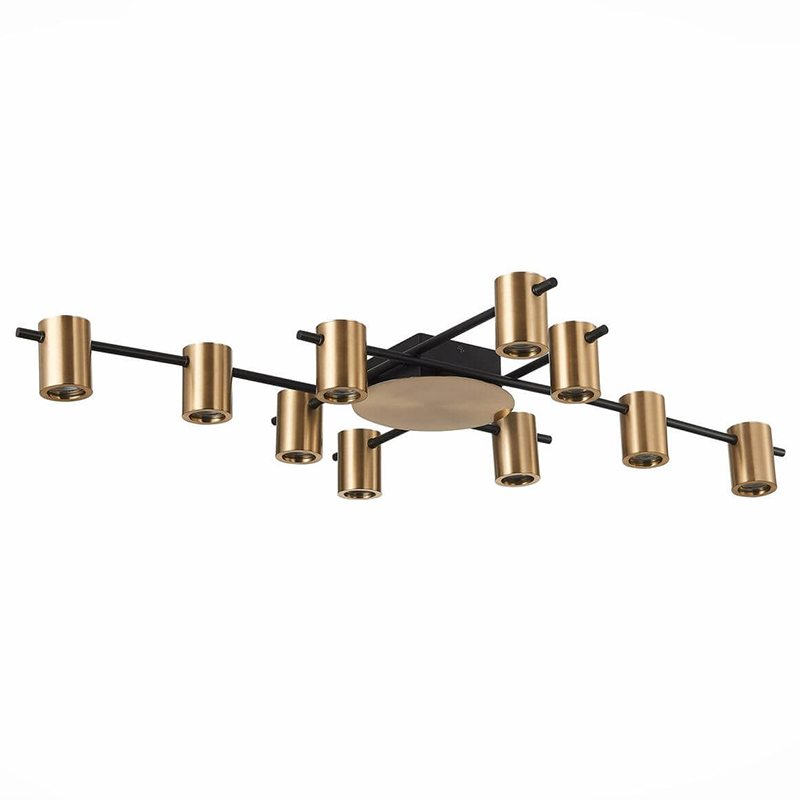 Потолочный светильник Aigle Ceiling Light 10 Черный Латунь Потолочный светильник Aigle Ceiling Light 10 Черный Латунь в Челябинске | Loft Concept