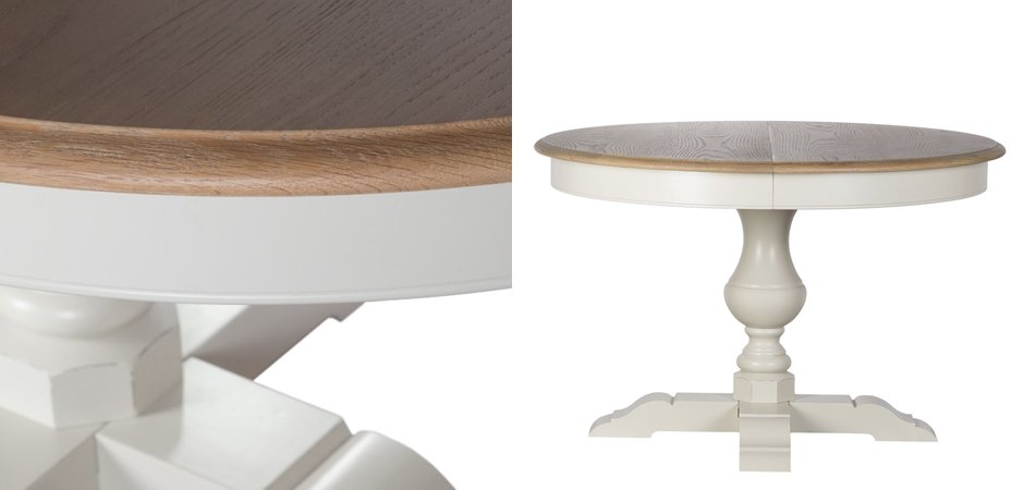 Provence Round Dining Table White раскладной стол Provence Round Dining Table White раскладной стол - Loft-Concept в Челябинске