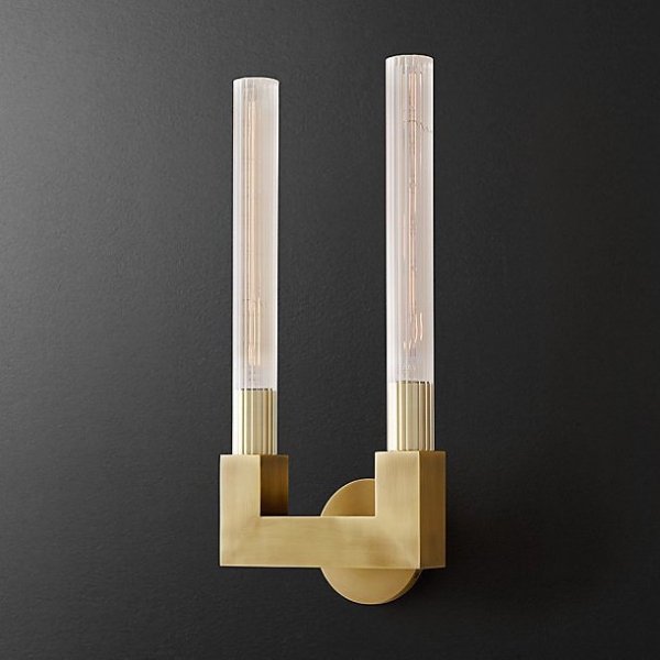Бра RH CANELLE wall lamp DOUBLE Sconces Латунь Бра RH CANELLE wall lamp DOUBLE Sconces Латунь в Челябинске | Loft Concept