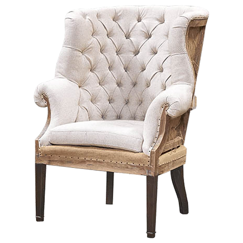 Кресло Gamilton Armchair Beige Бежевый Коричневый в Челябинске | Loft Concept 
