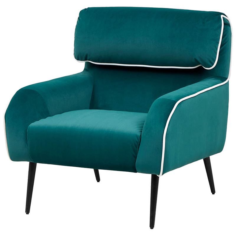 Кресло Basil Armchair Изумрудный Белый Черный Кресло Basil Armchair Изумрудный Белый Черный в Челябинске | Loft Concept