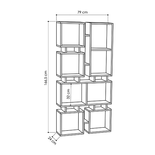Стеллаж прямой бежево-серый с 8-ю открытыми полками RAIL BOOKCASE NO.1 LIGHT MOCHA Стеллаж прямой бежево-серый с 8-ю открытыми полками RAIL BOOKCASE NO.1 LIGHT MOCHA в Челябинске